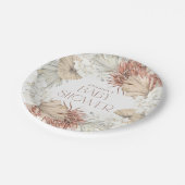 Boho Krans Palmbladeren en Orchideeën Baby shower Papieren Bordje (Gekanteld)