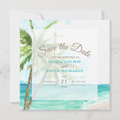 Boho Kust Strand Bruiloft Save the Date (Voorkant)
