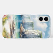 Boho Kustkliffen Wilde Bloemen Strand Kunst Case-Mate iPhone Case (Achterkant (horizontaal))