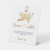 Boho kwekerij Diaper raffle Pedestal Sign Reclamebord Met Voetstuk (Voorkant)