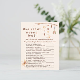 Boho-kwekerij die het beste spel voor mama kent.