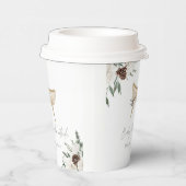 Boho kwekerij winter groenblijvend baby shower papieren bekers (Rechts)