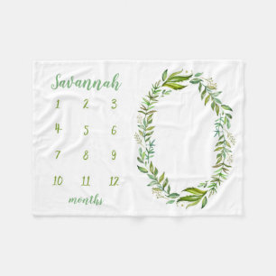 Boho laat gepersonaliseerde Baby mijlpaal foto Fleece Deken