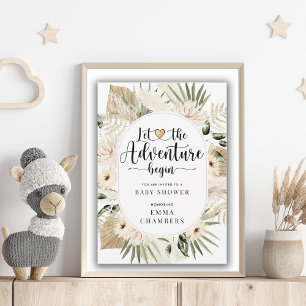 Boho laat het avontuur beginnen Baby shower Kaart