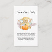 Boho Lamb Pompoen Baby shower Boeken voor Baby Informatiekaartje (Voorkant)