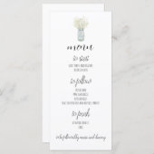 Boho Landelijke Chic Diner Menu (Voorkant / Achterkant)