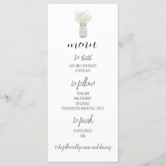 Boho Landelijke Chique Diner Menu