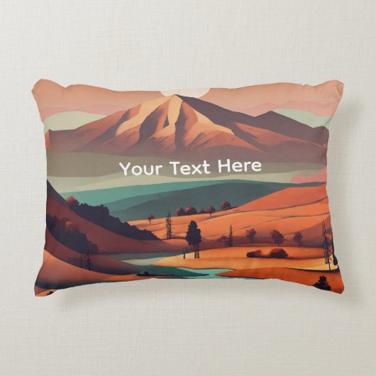 Boho landscape  accent kussen (Voorkant)