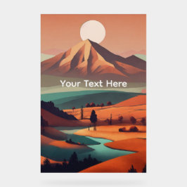 Boho landscape  acryl bord