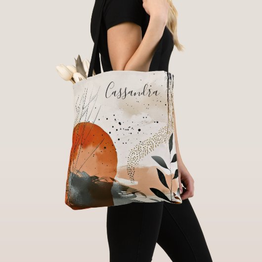 Boho Landschap Abstract Tas (Dichtbij)