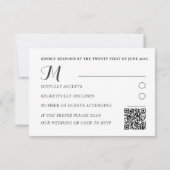 Boho Lavande Floral & Eucalyptus Mariage RSVP (Dos)