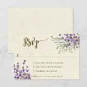 boho lavendel huwelijks- bruidsfeest uitnodiging a (Voorkant / Achterkant)