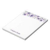 Boho  lavendel wilde bloem waterverf wit notitieblok (Gedraaid)