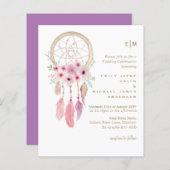 Boho Lavender Dream Catcher Pink Wedding (Voorkant / Achterkant)