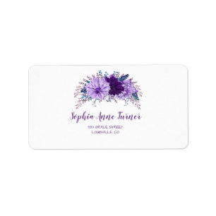 Boho Lavender Floral Plum Paars Wedding Wedding We Etiket