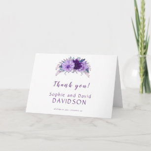 Boho Lavender Floral Plum Paarse Bedankt