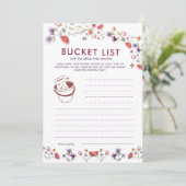 Boho Lavender Wildflower Bridal Shower Bucket List (Staand voorkant)