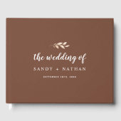 Boho Leaf Mariage livre d'hôtes (Recto)