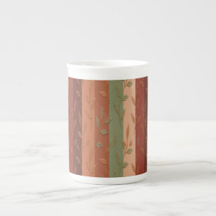 Boho Leaf Patroon Rustieke Home Decor Porselein Kop