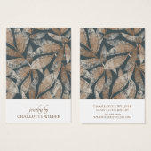 Boho Leaf Pattern Oorbel Display Kaart (Voorkant /achterkant)