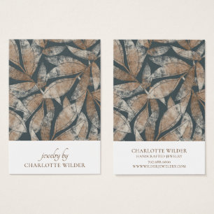 Boho Leaf Pattern Oorbel Display Kaart