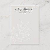 Boho Leaf Taupe die juwelen laat zien Visitekaartje (Voorkant)