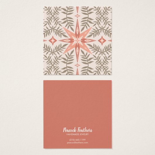 Boho Leafy Star Elevage Collier Bijoux Display (Devant & derrière)