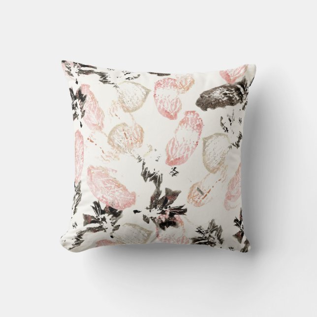 Boho Leaves and Feathers Accent Pillow Kussen (Voorkant)