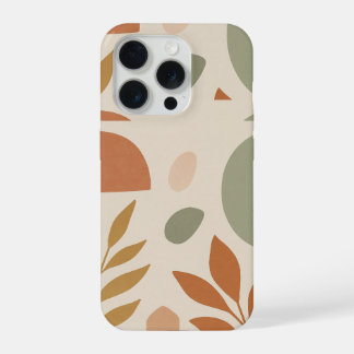 Boho Leaves Phone Case | Modern Botanical iPhone 15 Pro Hoesje