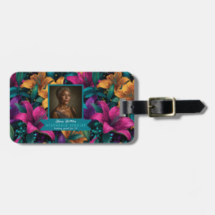 Boho Lelies Bloem Luxe Verjaardagsfeest Bagagelabel