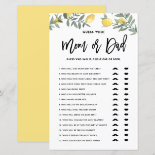 Boho Lemon Raad eens wie Baby shower van mama of p