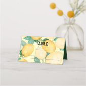 Boho Lemons en Greenery Wedding Plaatskaarten (Voorkant)