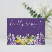 Boho Lemons & Lavender Wedding RSVP (Debout devant)