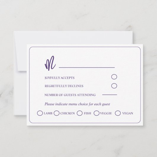 Boho Lemons & Lavender Wedding RSVP (Dos)