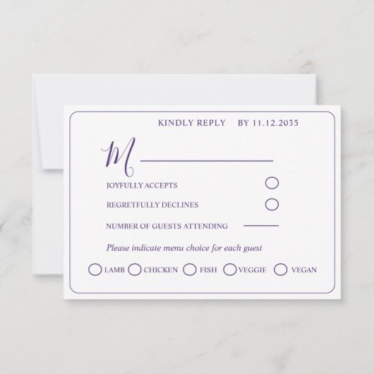 Boho Lemons & Lavender Wedding RSVP (Dos)