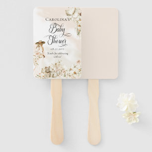 Boho Leopard   Baby shower van tropische regenwond Handwaaier