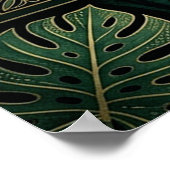 Boho Leopard Botanical Poster | Gold Line Art (Hoek)