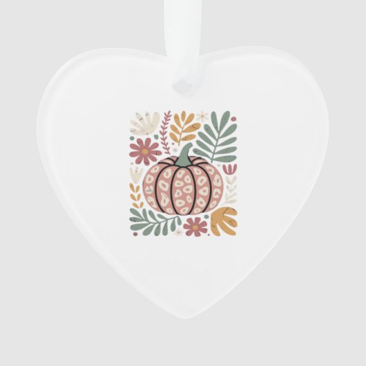 Boho Léopard Citrouille Automne � Floral Rétro D'a (devant)