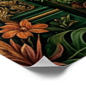 Boho Leopard Jungle Poster | Vintage Green (Coin)