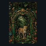 Boho Leopard Jungle Poster | Vintage Green<br><div class="desc">Transform your space with this stunning Vintage Jungle Leopard Poster, featuring a majestic leopard framed within an ornate emerald green arch. Perfect for lovers of maximalist decor and bohemian aesthetics, this boho green arch wall art brings a lush, tropical vibe to any room. Detailed with rich botanical leaves, exotic wildlife,...</div>