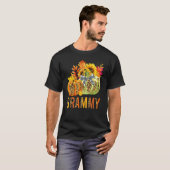 Boho Leopard Pumpkins Grammy Fall Leaves Autumn Th T-shirt (Voorkant volledig)