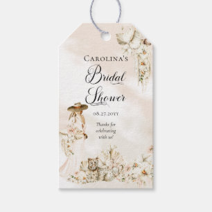 Boho Leopard   Vrijgezellenfeest van tropische reg Cadeaulabel