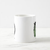 Boho Letter D Monogram | Monogram tropische cactus Koffiemok (Center)