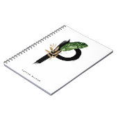 Boho Letter P Monogram Palm laat tropisch Notitieboek (Linkerzijde)