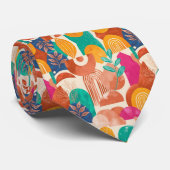 Boho Levendige Kleuren Stropdas (Opgerold)