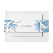 Boho lichtblauw en gouden Waterverf Uitnodigingen Wikkel (Voorkant Voorbeeld)