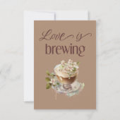 Boho Liefde Broeit Bloemige Bruids Bruiloft Brunch Bedankkaart (Achterkant)