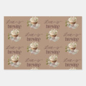 Boho Liefde Broeit Bloemige Bruids Bruiloft Brunch Inpakpapier Vel (Voorkant 2)