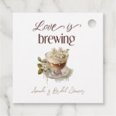 Boho Liefde Bruist Bloemige Bruiloft Brunch Bedankjes Labels (Achterkant)