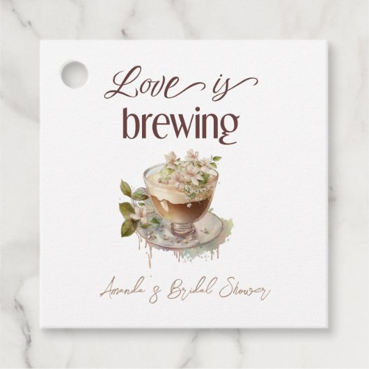 Boho Liefde Bruist Bloemige Bruiloft Brunch Bedankjes Labels (Voorkant)